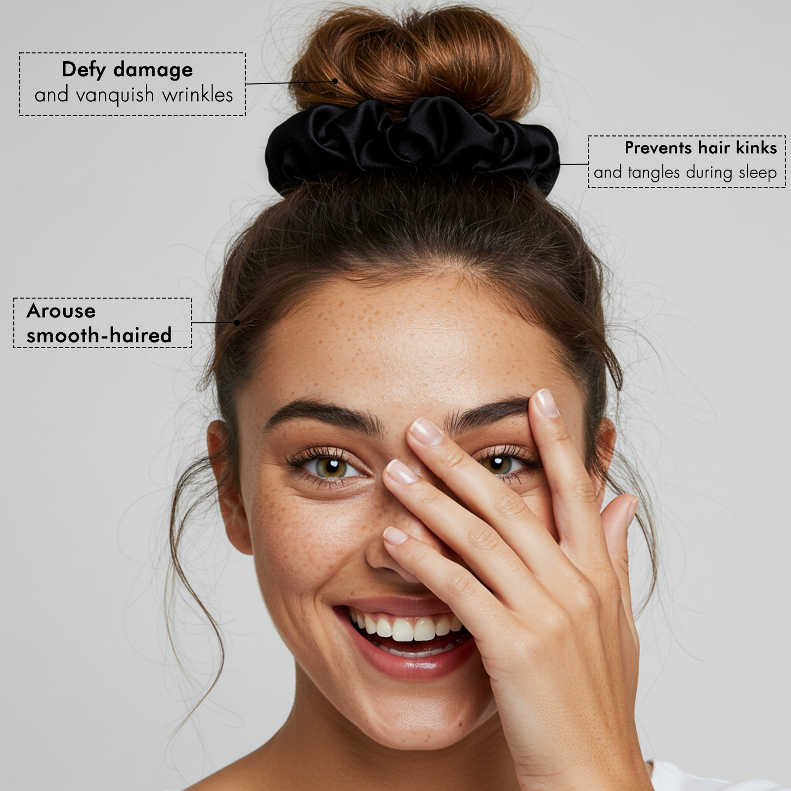 Satin Scrunchies for Women: No-Damage Hair Ties for Girls, Day to Night Silk-Like Scrunchies for All Hair Types and Textures, Crease-Free Hair Accessories