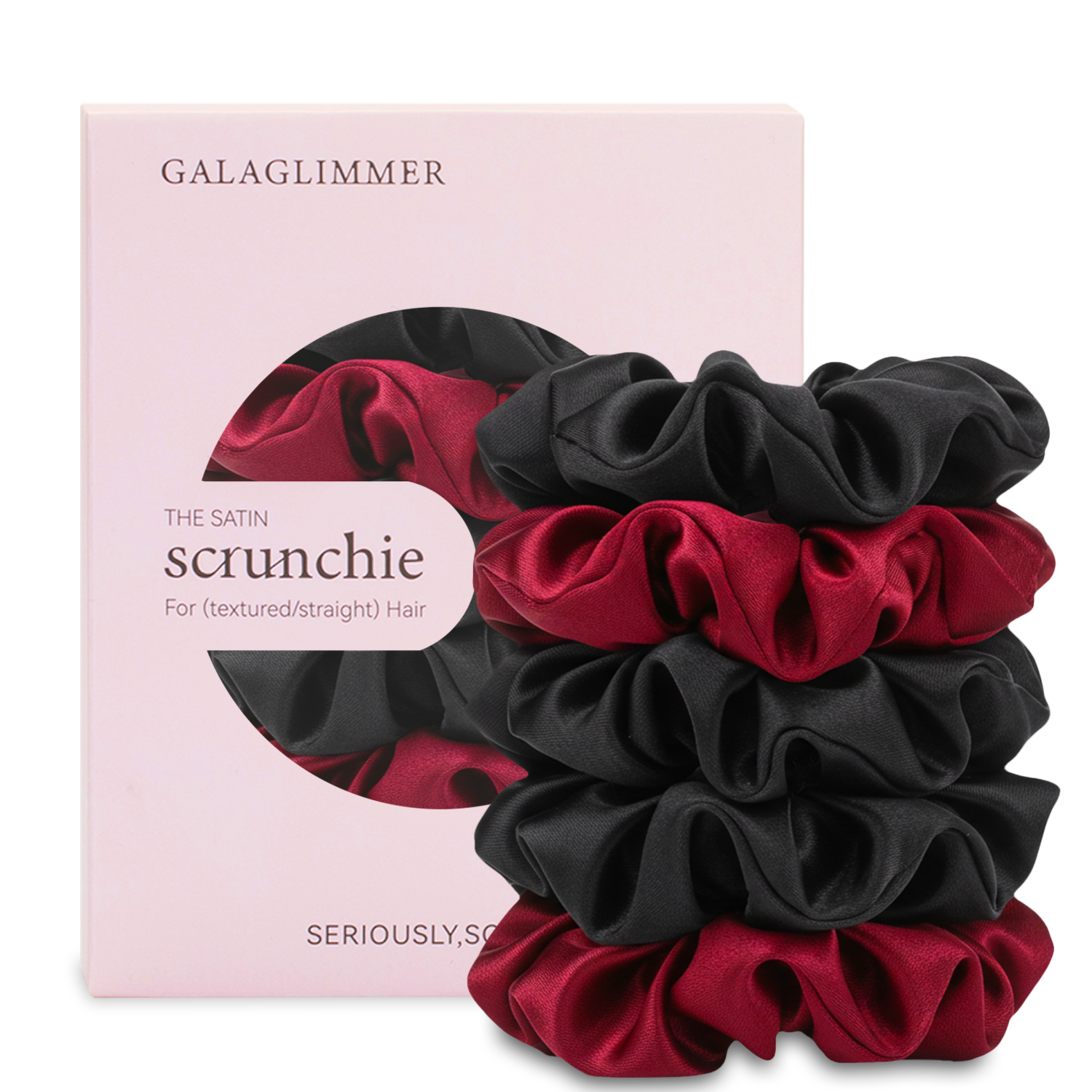 Satin Scrunchies for Women: No-Damage Hair Ties for Girls, Day to Night Silk-Like Scrunchies for All Hair Types and Textures, Crease-Free Hair Accessories